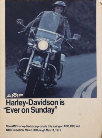1975 - Harley-Davidson Anuncios modelos
