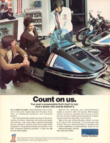 1975 - Harley-Davidson Folleto de ventas