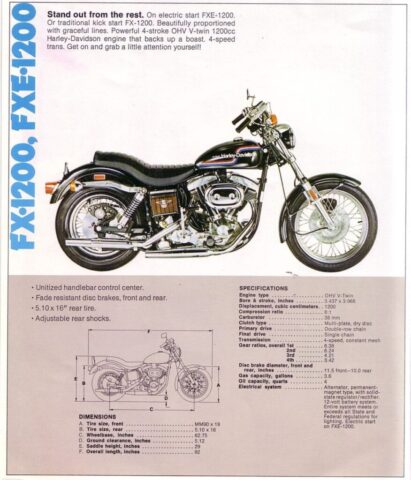 1975 - Harley-Davidson Folleto de ventas