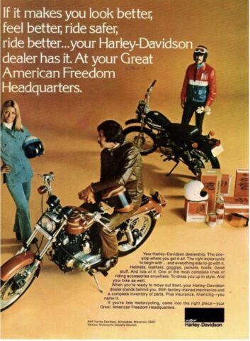 1975 - Harley-Davidson Folleto de ventas