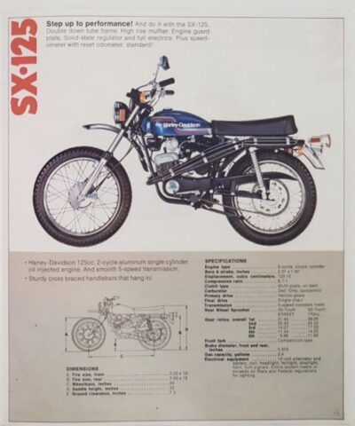 1975 - Harley-Davidson Folleto de ventas