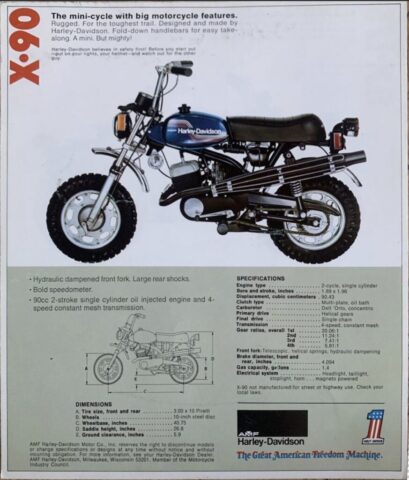 1975 - Harley-Davidson Folleto de ventas